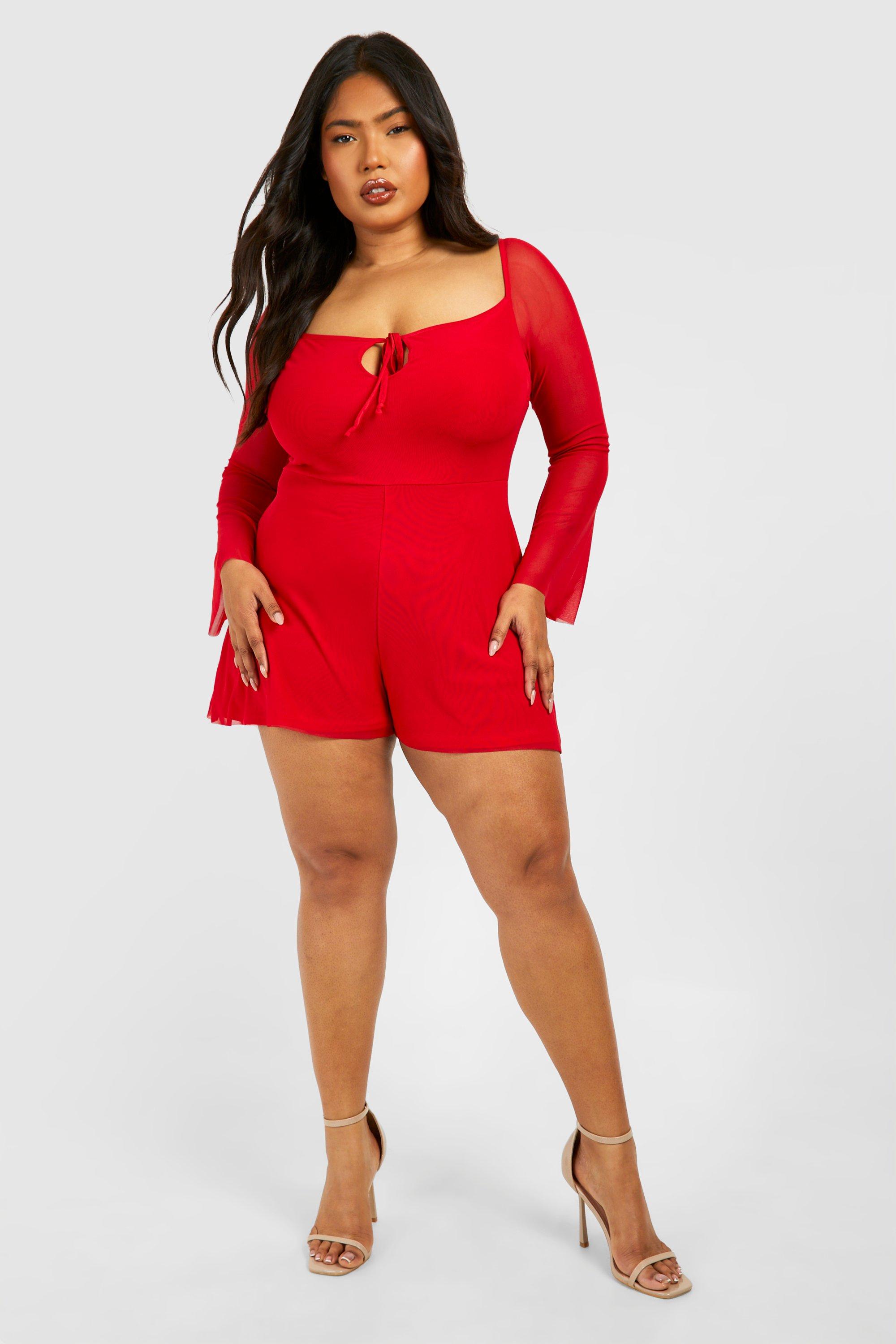 Boohoo curve sale playsuit